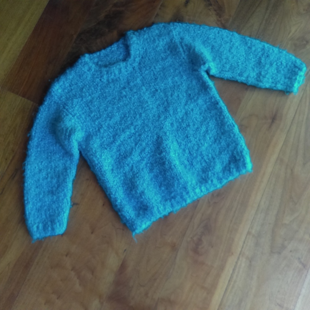 Hand knit girls sweater